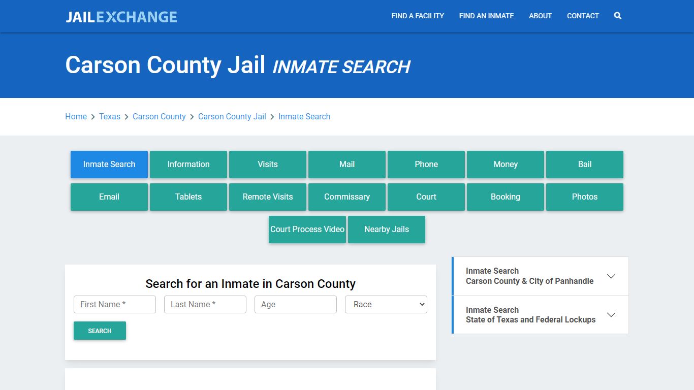 Carson County Jail, TX Inmate Search: Roster & Mugshots