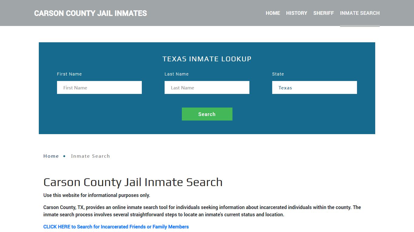 Carson County, TX Detainee Lookup